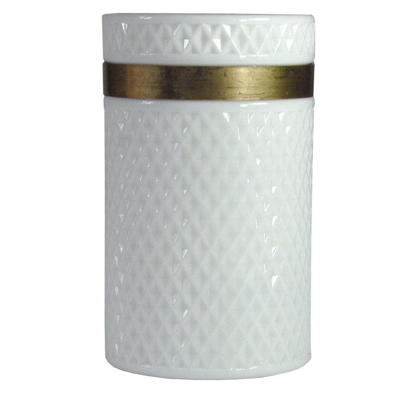Glass container, white, glass, Belgium, 1970s. - 320264