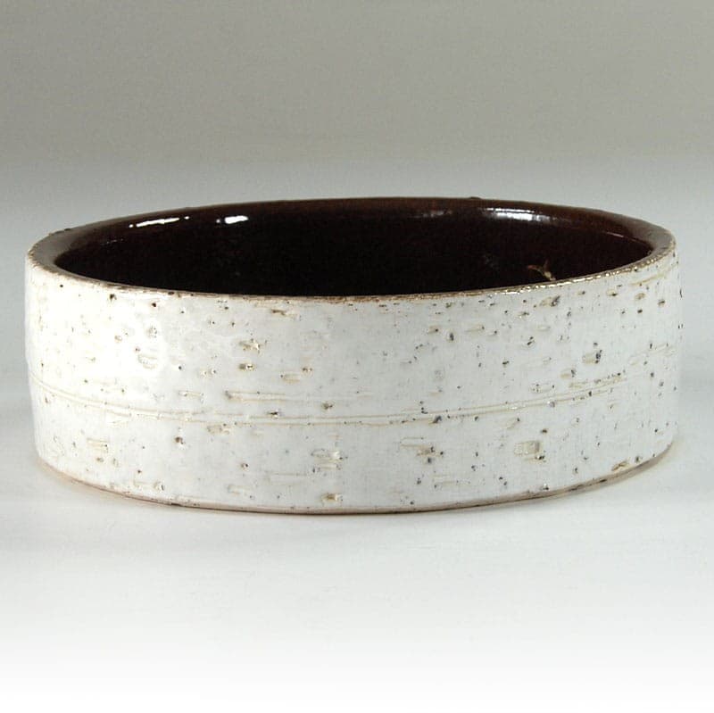 Misa ceramiczna, biała, brązowa, kamionka, minimalizm, Skandynawia, lata 70. - 320222
