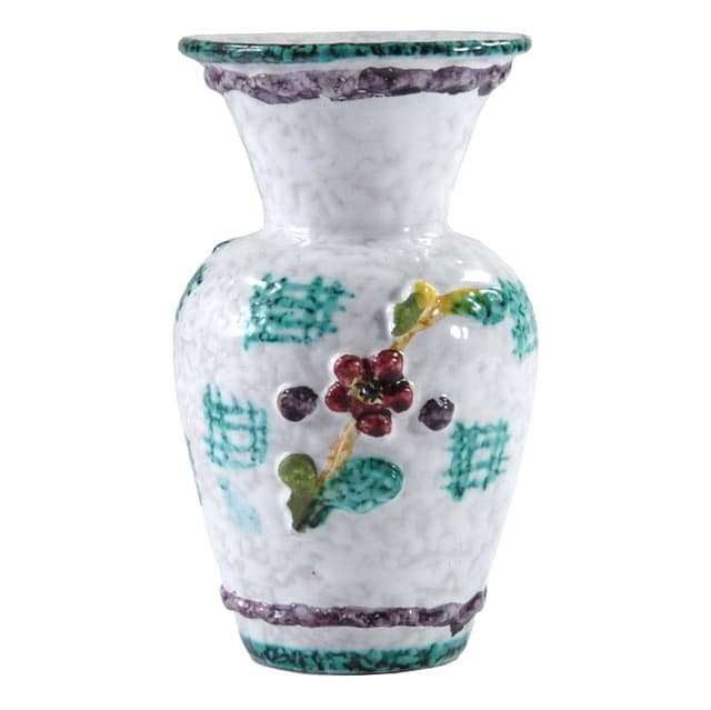 Wazonik ceramiczny biały, Włochy, lata 60. - WYMIARY