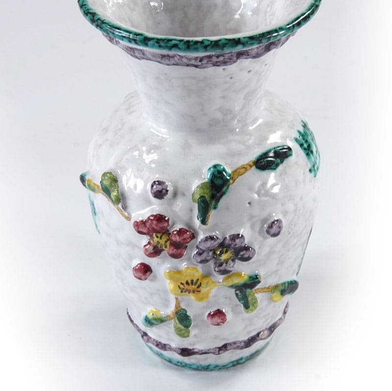 Wazonik ceramiczny biały, Włochy, lata 60. - 320210