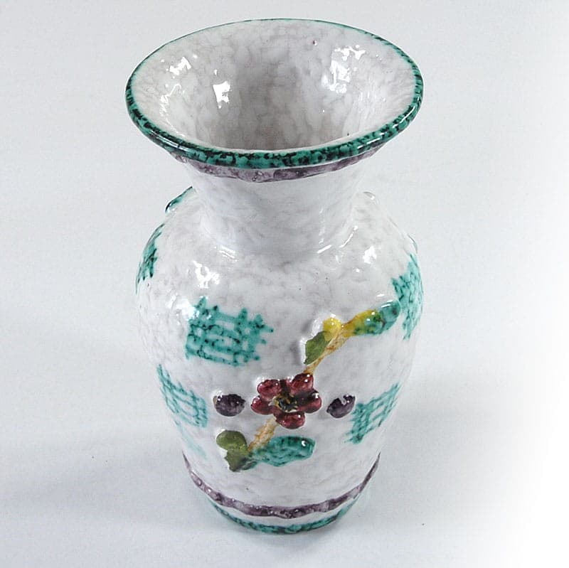 Wazonik ceramiczny biały, Włochy, lata 60. - 320211