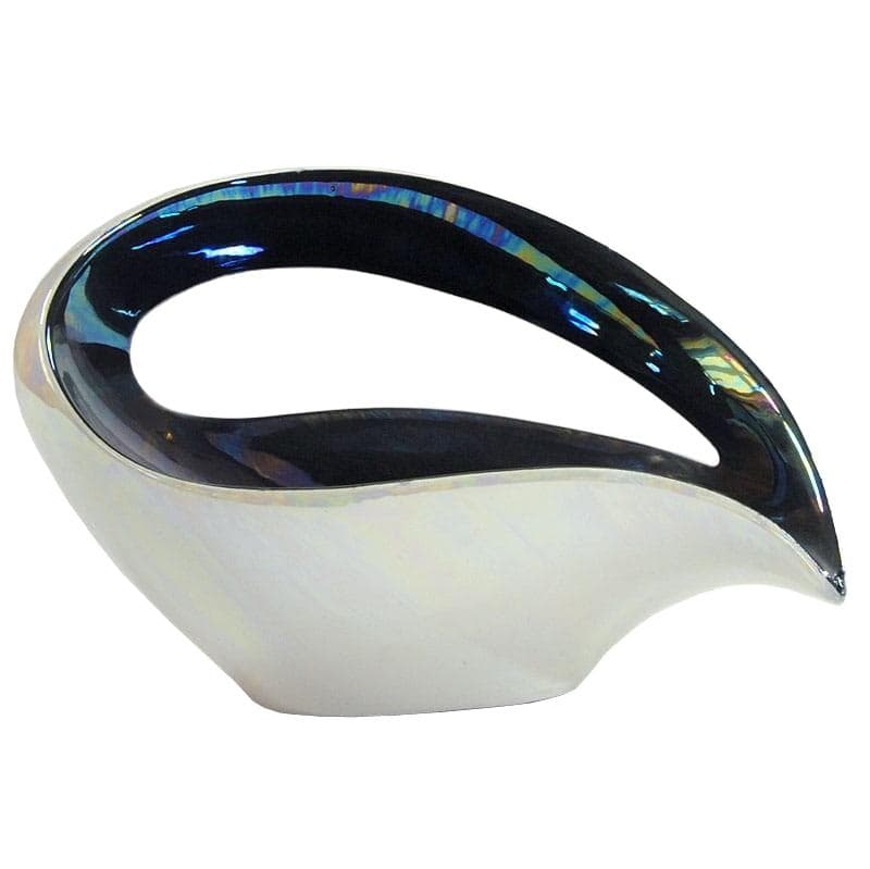 Patera ceramiczna biało-czarna, Verceram, Francja, lata 50.