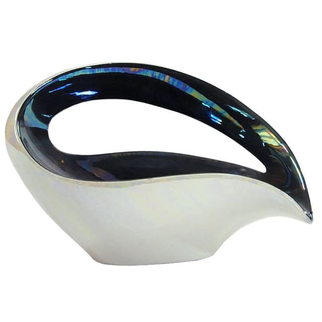 Patera ceramiczna biało-czarna, Verceram, Francja, lata 50. - WYMIARY
