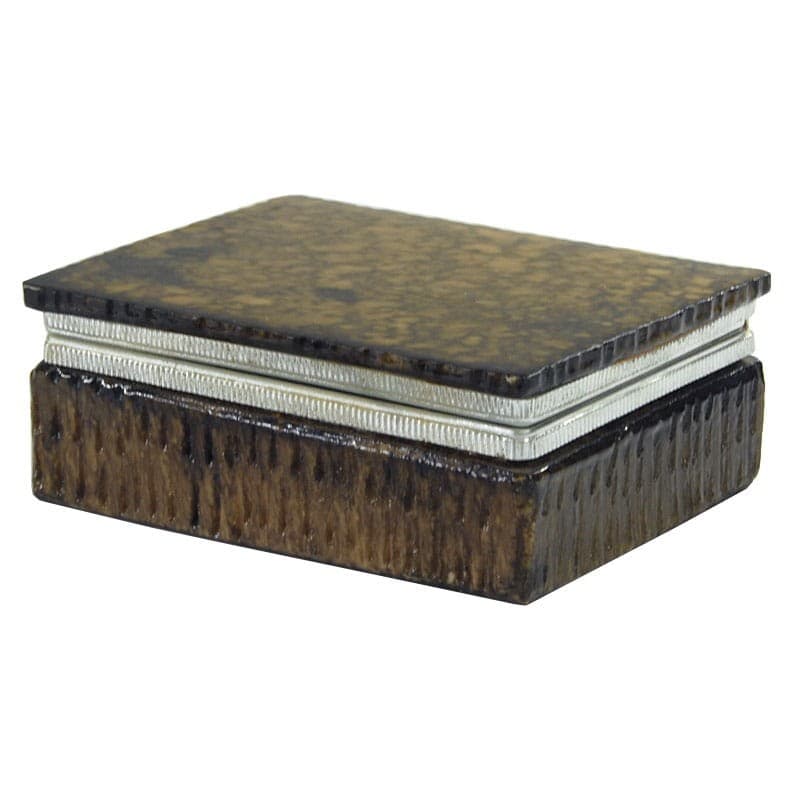 Box, olive-brown, plastic, Italy, 1970s. - 320148