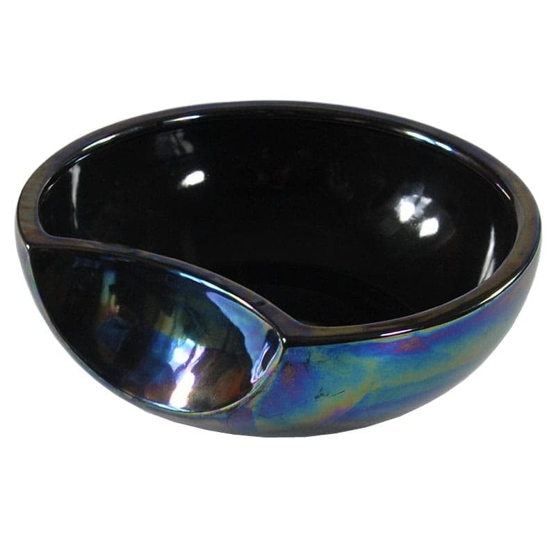 Misa ceramiczna, czarna multikolor, ceramika, Francja, lata 50.