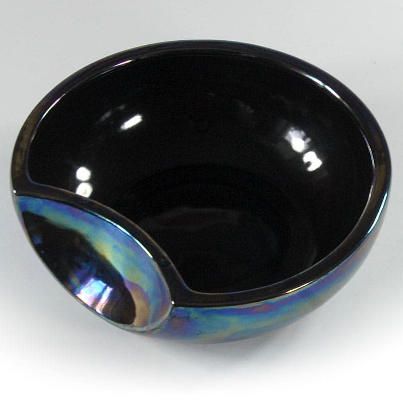 Misa ceramiczna, czarna multikolor, ceramika, Francja, lata 50. - 320130