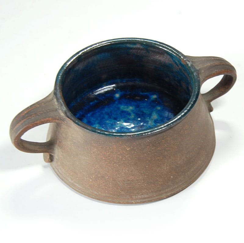 Naczynie ceramiczne, brązowy, kamionka, proj. N. Kahler, Dania, lata 60. - 320126