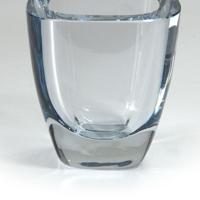 Wazon, szkło kryształowe niebieski transparentny, Stromberg, Szwecja, lata 60. - 320119