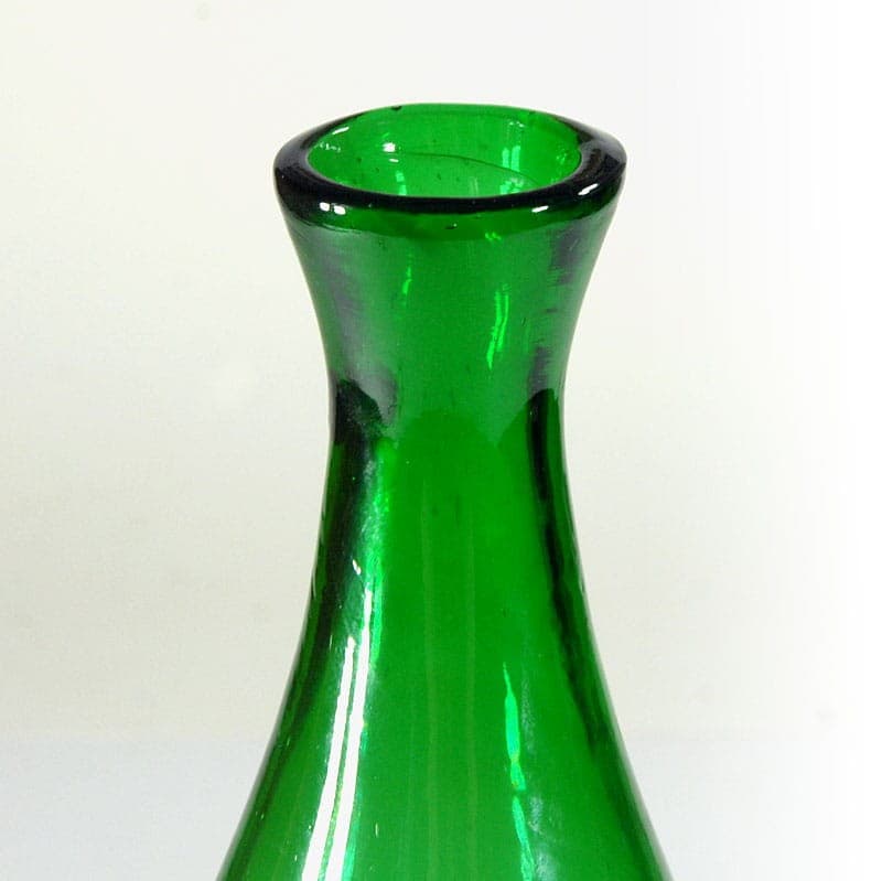 Karafka szmaragdowozielona, szkło, Włochy, lata 70. - 320110