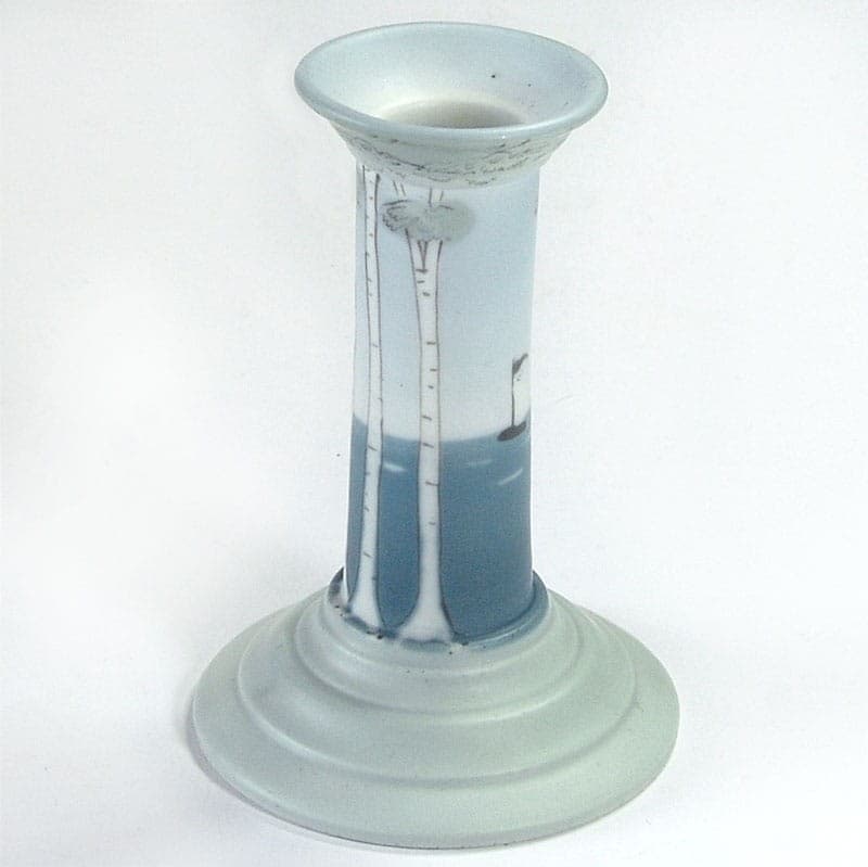 Świecznik stołowy, porcelana biała, Dania, lata 30. - 320019