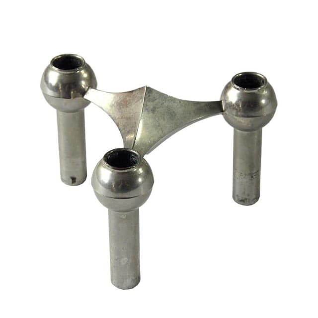 Świecznik modułowy, metal srebrny, proj. H. Nagel, W. Stoff, Niemcy, lata 60. - WYMIARY