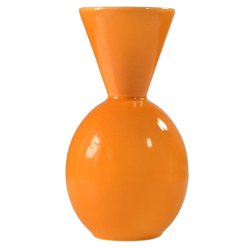 Wazon postmodernistyczny, ceramika pomarańczowa, Secla, Portugalia, lata 80.