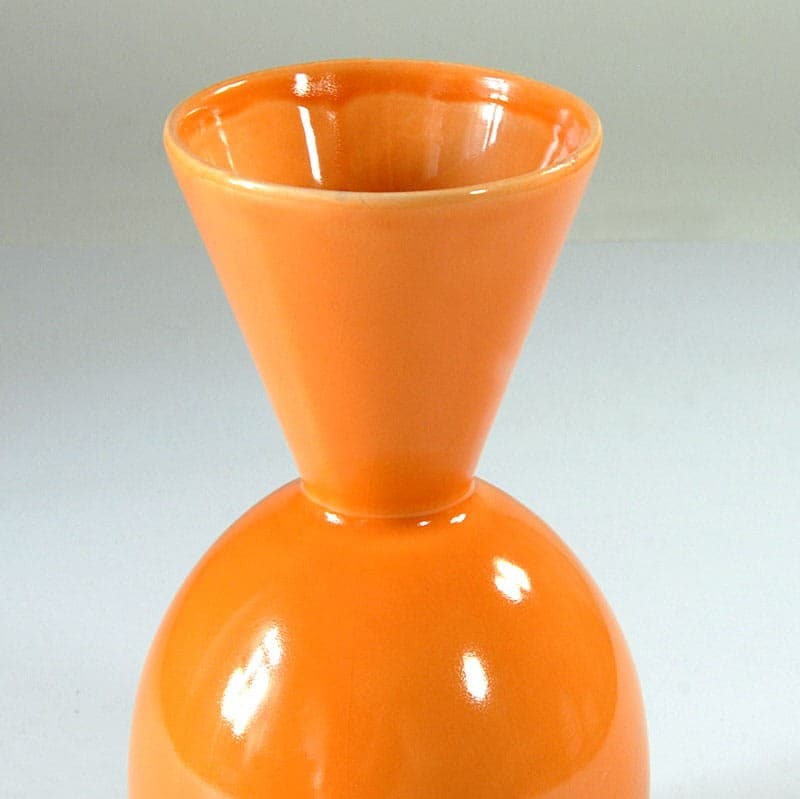 Wazon postmodernistyczny, ceramika pomarańczowa, Secla, Portugalia, lata 80. - 319949