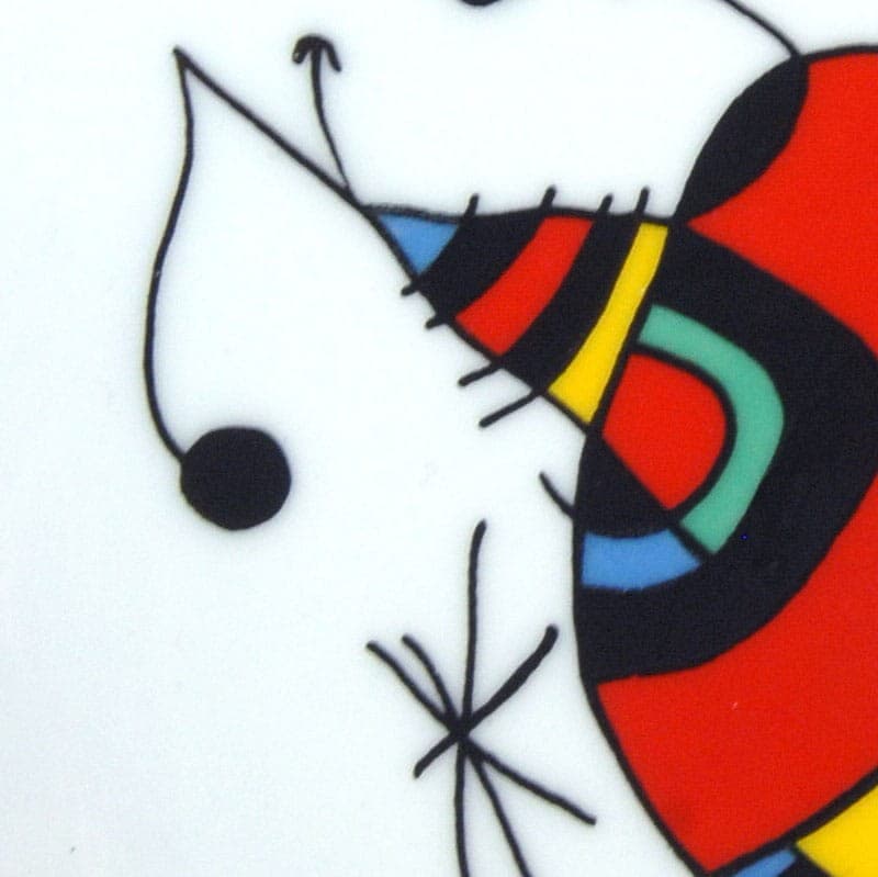 Talerzyk dekoracyjny, biel, porcelana, proj. J. Miró, lata 80. - 319940