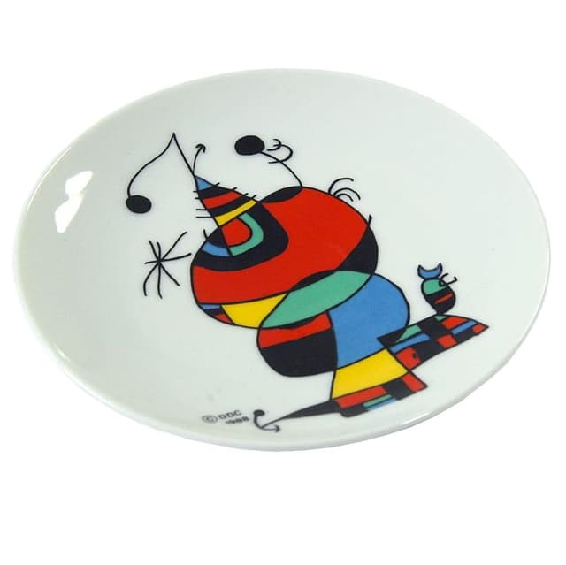 Talerzyk dekoracyjny, biel, porcelana, proj. J. Miró, lata 80. - WYMIARY