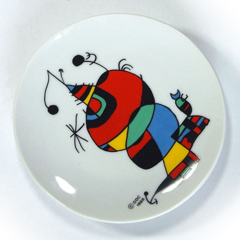 Talerzyk dekoracyjny, biel, porcelana, proj. J. Miró, lata 80. - 319941