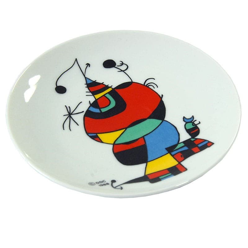 Talerzyk dekoracyjny, biel, porcelana, proj. J. Miró, lata 80. - 319942