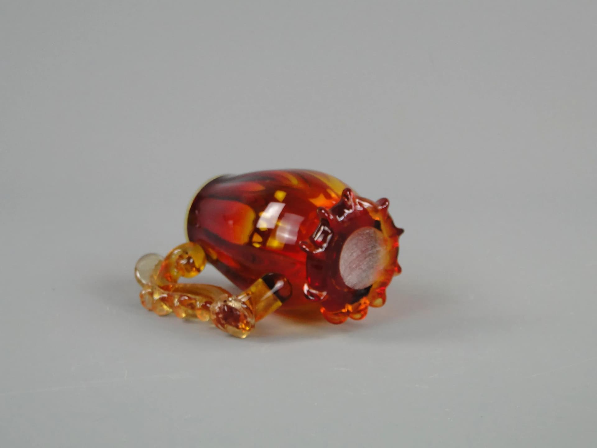 Kufel artystyczny, multikolor, szkło, proj. J. Słuczan-Orkusz, Polska, lata 70. - 23979