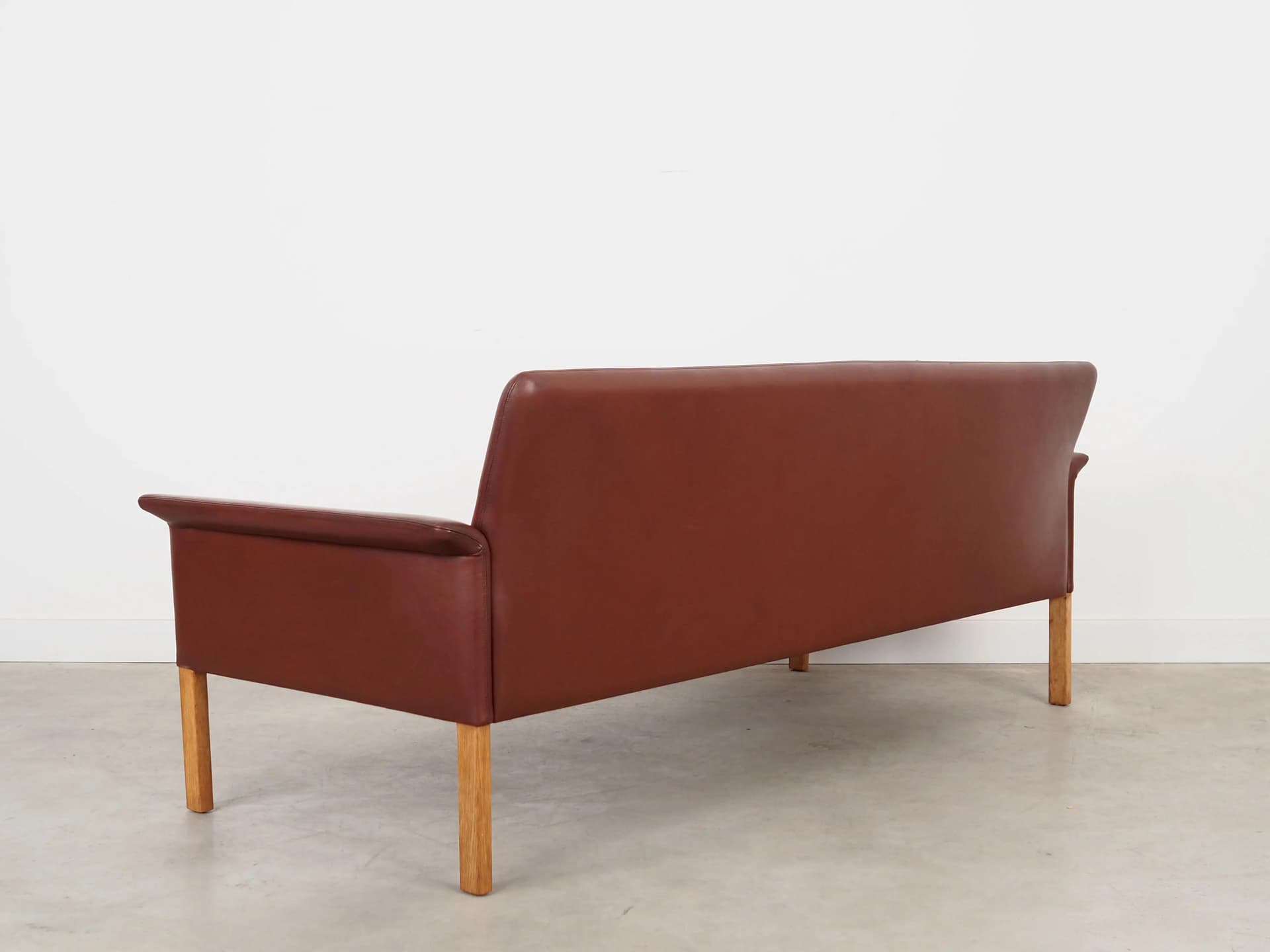 Sofa, skóra brązowa, proj. H. Olsen, CS Møbler, Dania, lata 60. - 24019