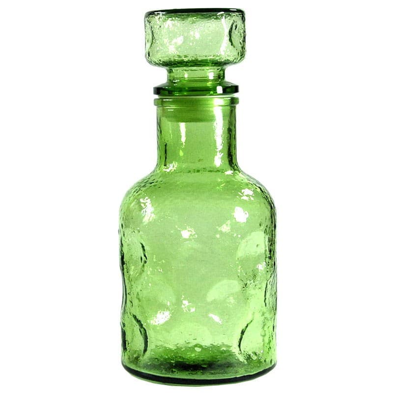 Karafka, szkło zielone transparentne, Włochy, lata 60. - 320781