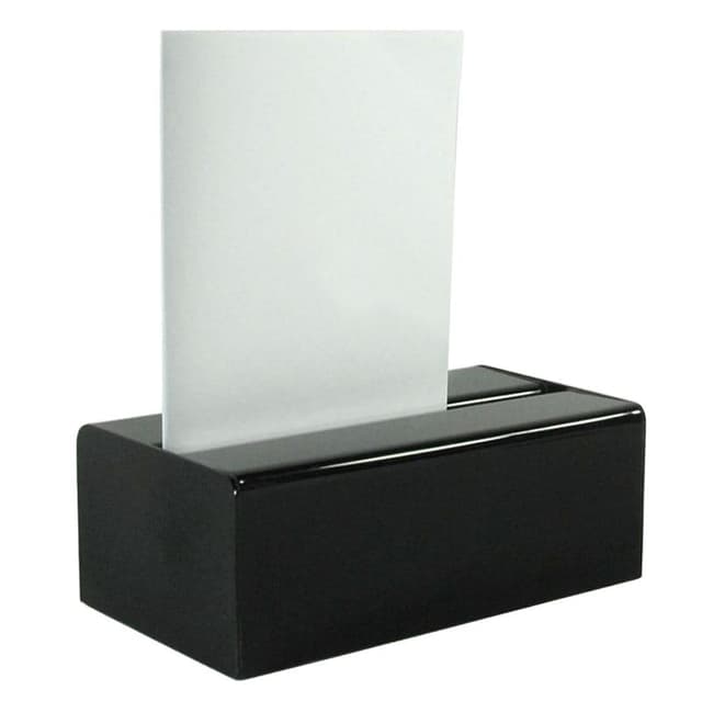 Document holder Creation Mathias, black, plastic, France, 1980s. - DIMENSION