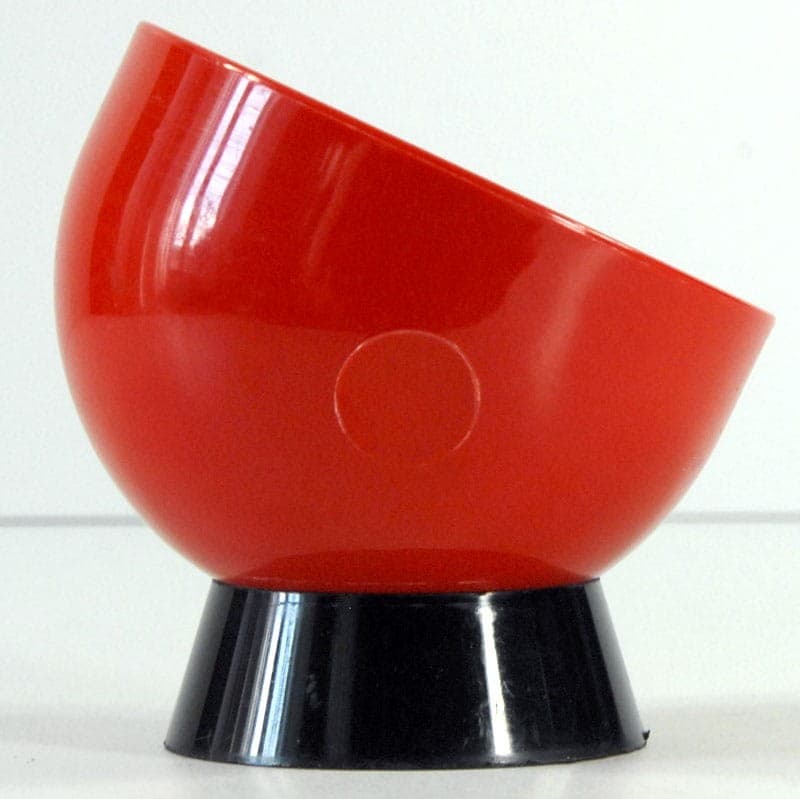 Container Space Age, red, black plastic, Italy, 1970s. - 320759