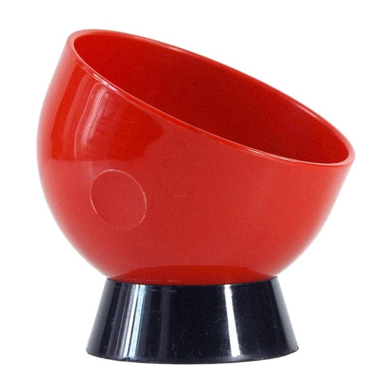 Container Space Age, red, black plastic, Italy, 1970s.