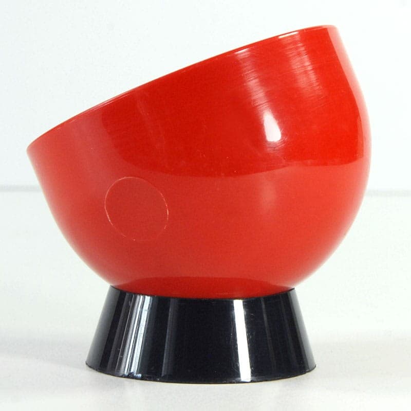 Container Space Age, red, black plastic, Italy, 1970s. - 320760