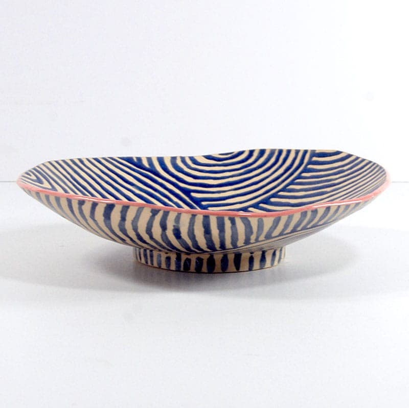 Misa ceramiczna biała niebieska różowa, proj. J. Wysocka, Polska, XXI w. - 320751