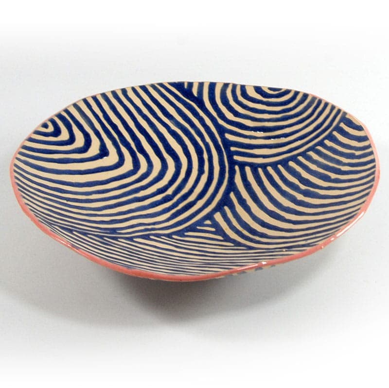Misa ceramiczna biała niebieska różowa, proj. J. Wysocka, Polska, XXI w. - 320752