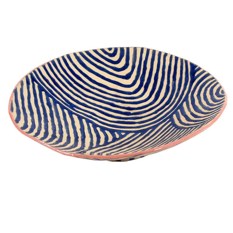 Misa ceramiczna biała niebieska różowa, proj. J. Wysocka, Polska, XXI w. - 320753