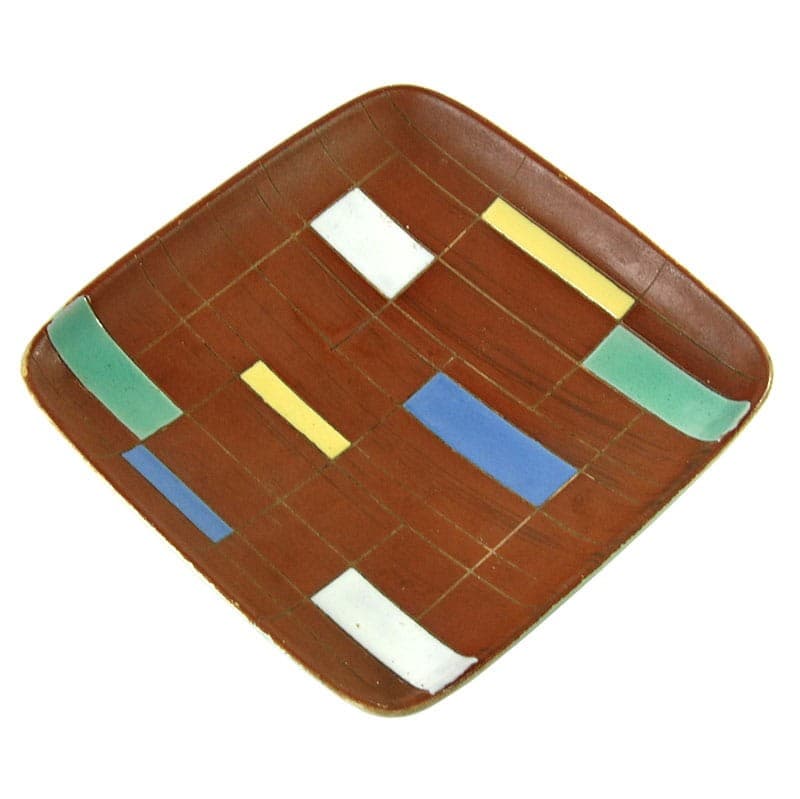 Patera ceramiczna, Carstens Tönnieshof, brązowa, ceramika, Niemcy, lata 60. - 320737