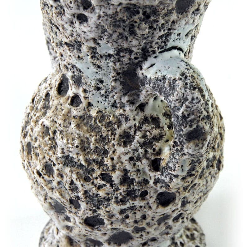 Wazon Vallauris, ceramika popielata biel czarny brąz, Francja, lata 60. - 320724