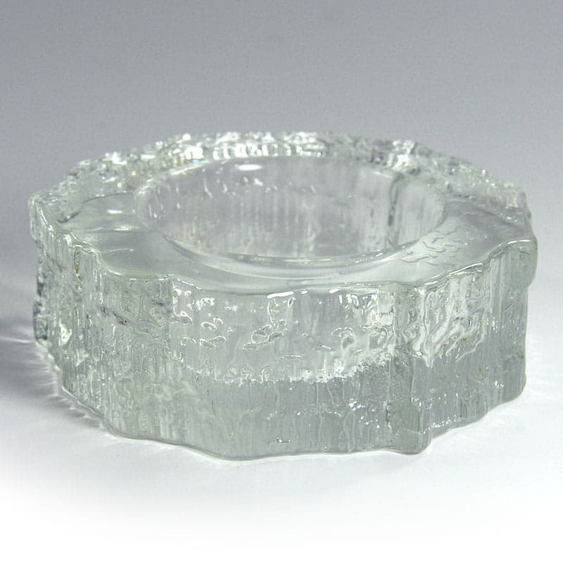 Paterka Aslak, szkło transparentne, proj. T. Wirkkala, Iittala, Finlandia, lata 80. - 320691