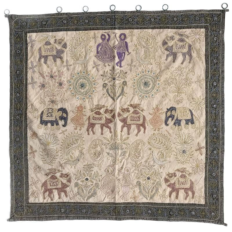 Decorative Textile Oriental, Multicolor, Cotton, 1970s