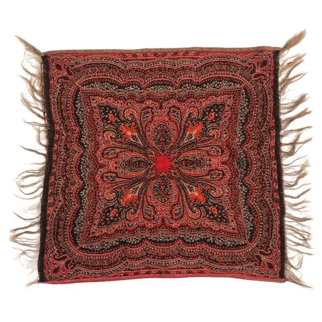 Decorative textile, red, wool, Turkey, 19th c. - DIMENSION