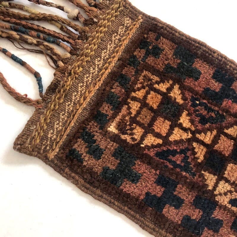 Runner, Iranian, brown blue beige red wool, Iran, 1960s. - 320668