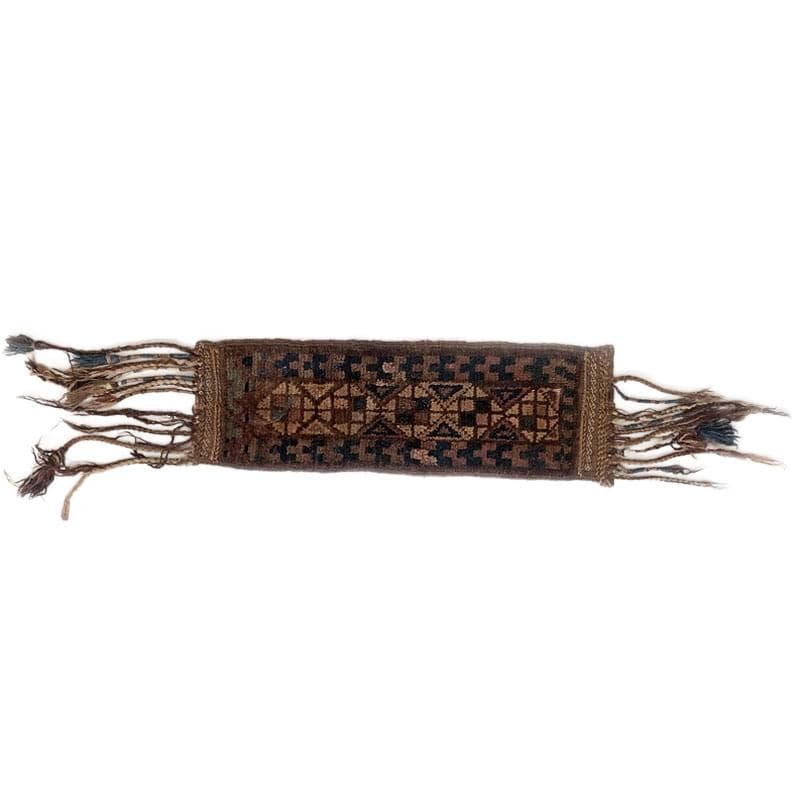 Runner, Iranian, brown blue beige red wool, Iran, 1960s.