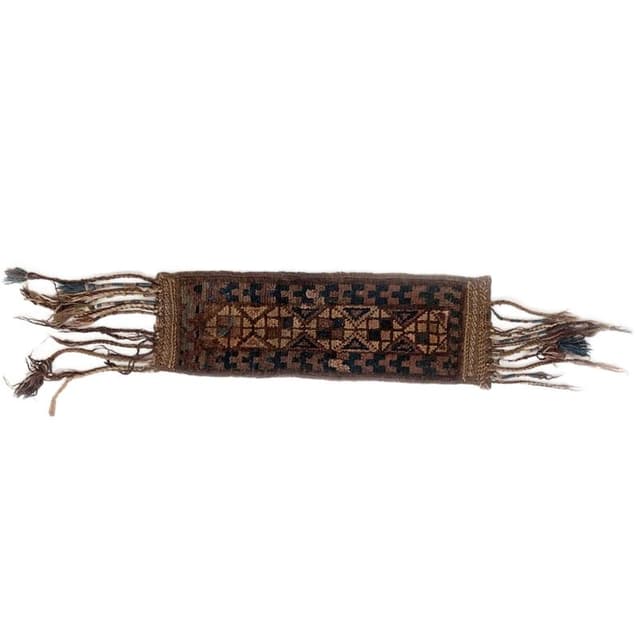 Runner, Iranian, brown blue beige red wool, Iran, 1960s. - DIMENSION