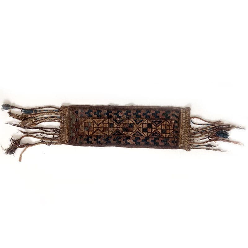 Runner, Iranian, brown blue beige red wool, Iran, 1960s. - 320669