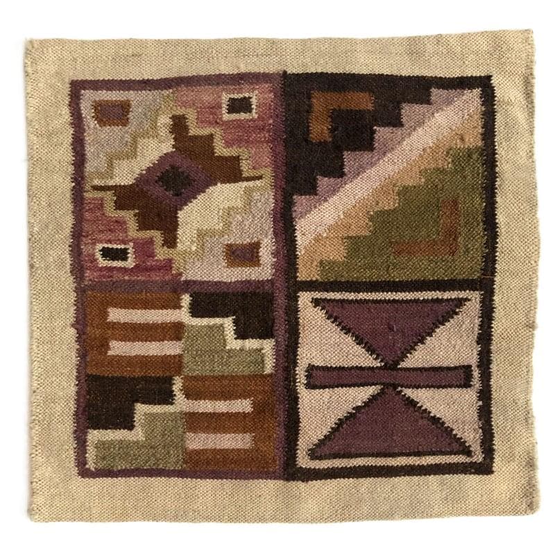 Kilim Pillow Cover, beige, wool cotton, mid-century modern, 1960s.