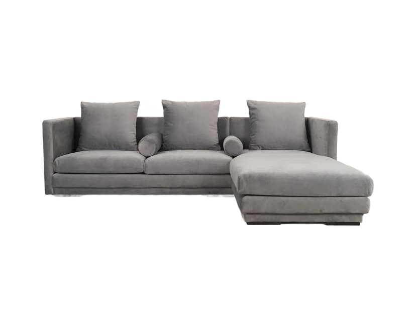 Narożnik, skandynawski design, velvet szary, Polska, XXI w.