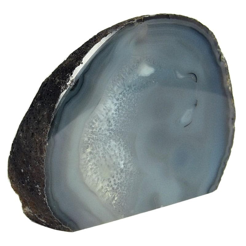 Paperweight, steel-grey agate, 21st c.