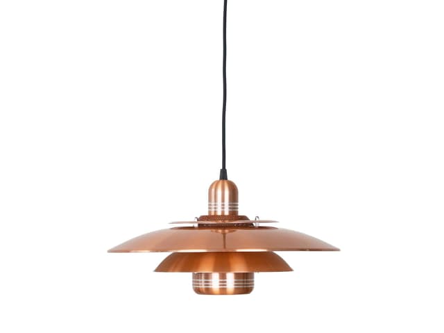 Pendant Lamp Verona, gold aluminium, by K. Wiborg, Jeka, Denmark, 1980s. - DIMENSION