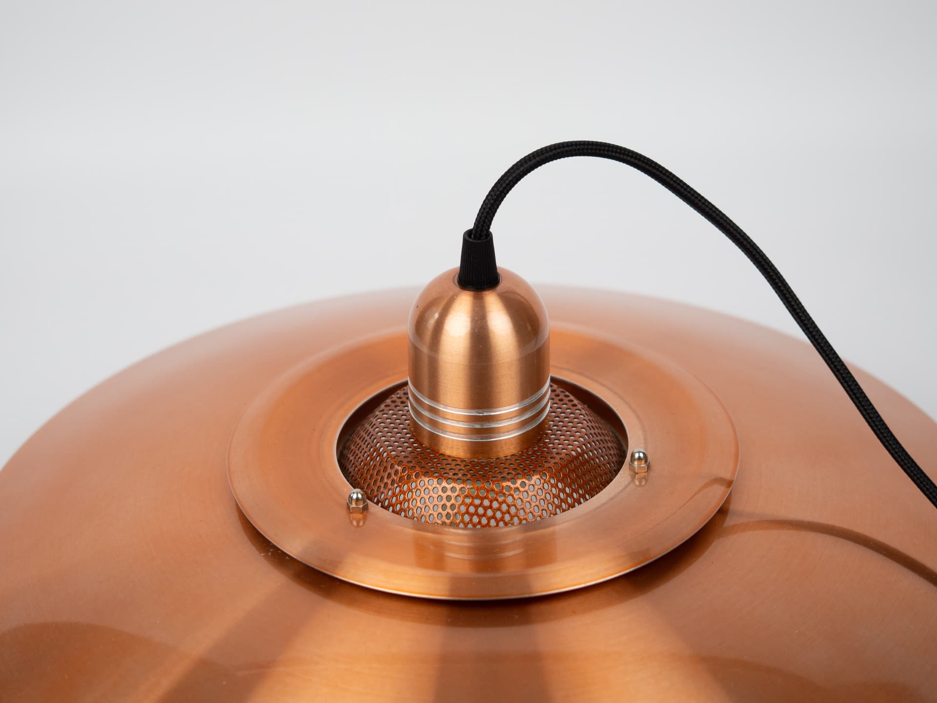 Pendant Lamp Verona, gold aluminium, by K. Wiborg, Jeka, Denmark, 1980s. - 320403