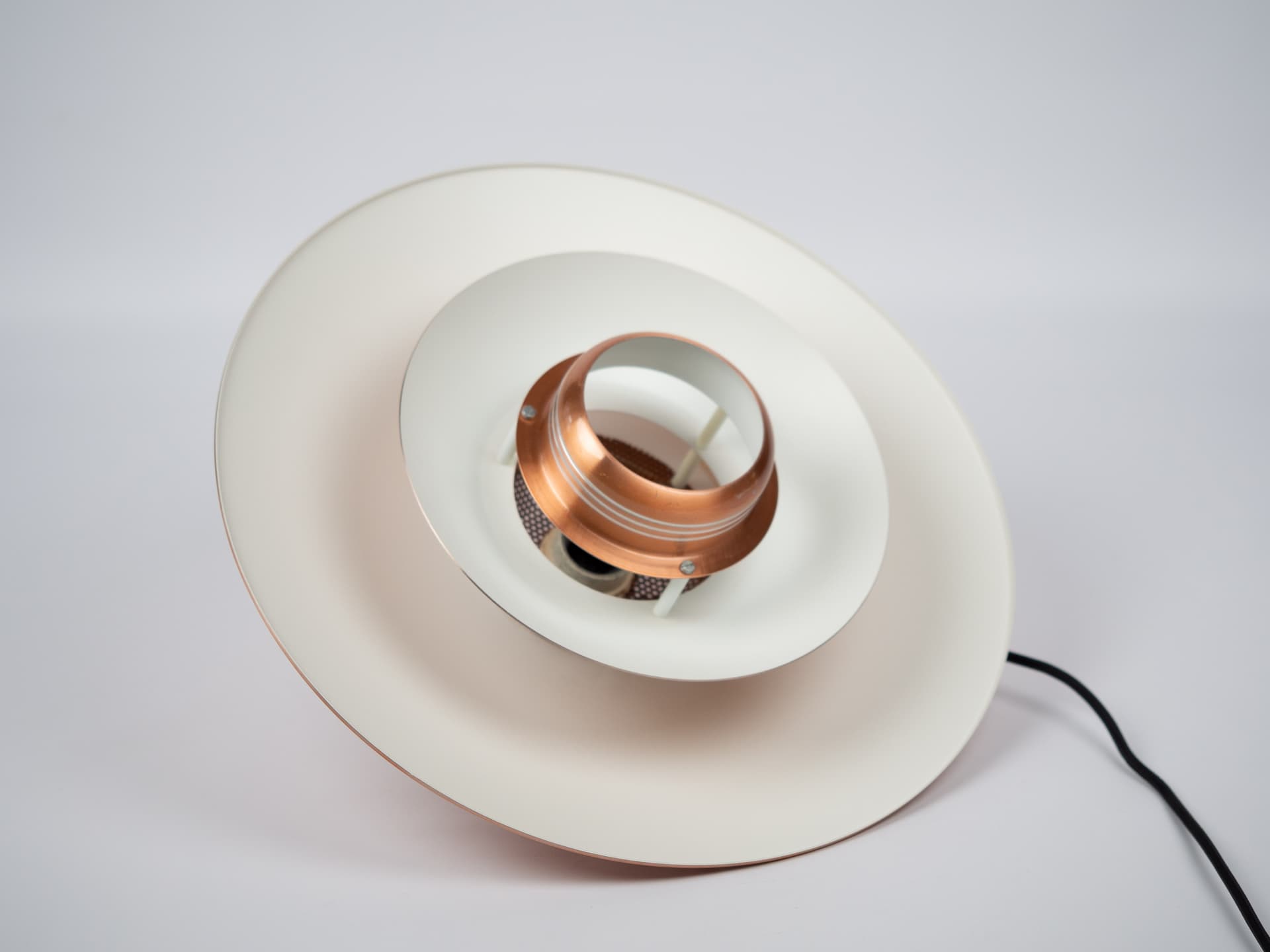 Pendant Lamp Verona, gold aluminium, by K. Wiborg, Jeka, Denmark, 1980s. - 320400