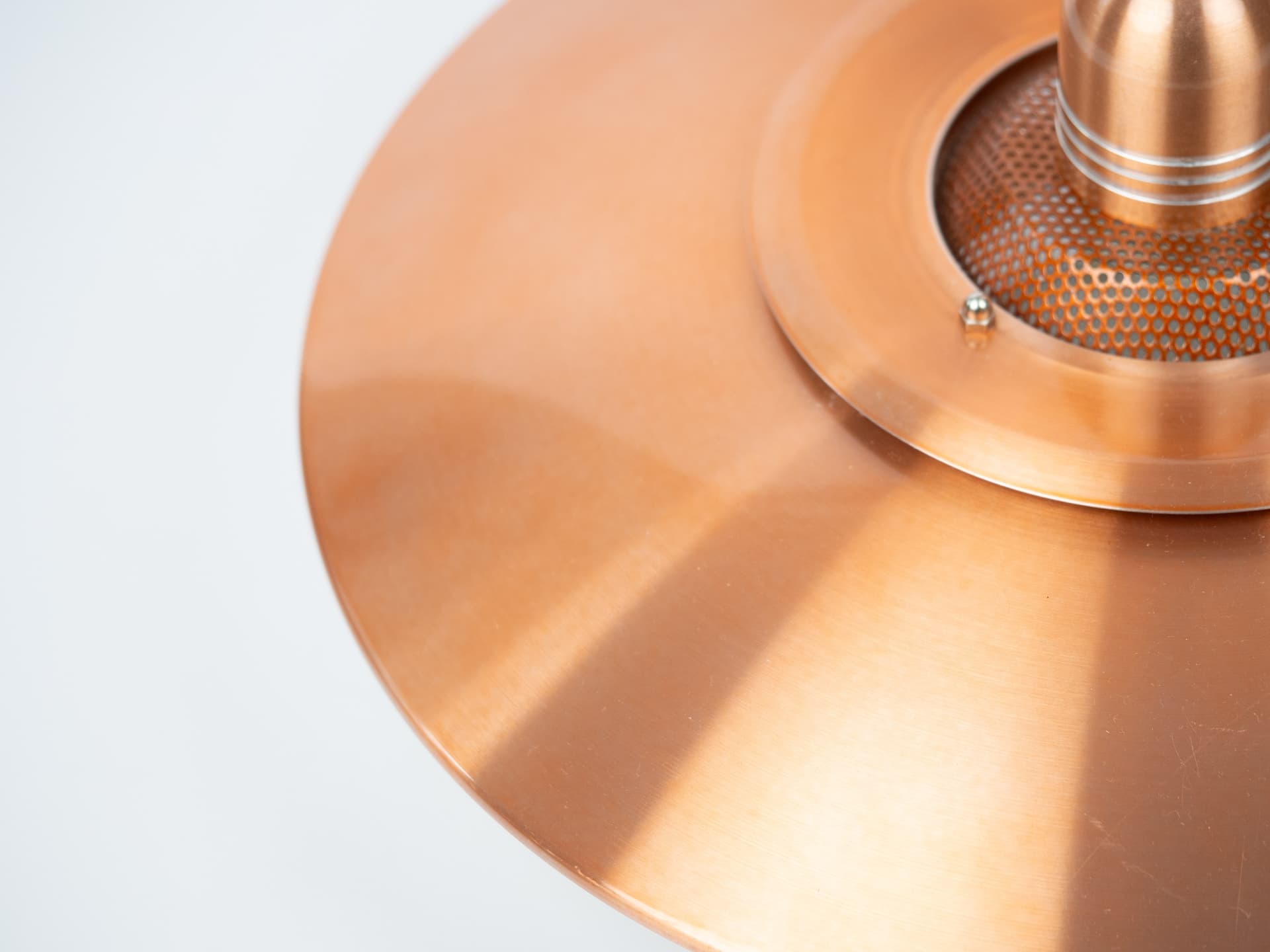 Pendant Lamp Verona, gold aluminium, by K. Wiborg, Jeka, Denmark, 1980s. - 320407