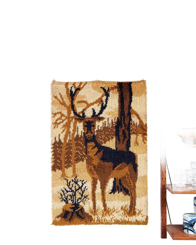 Rya rug, beige, wool, Ege Rya, Denmark, 1960s.