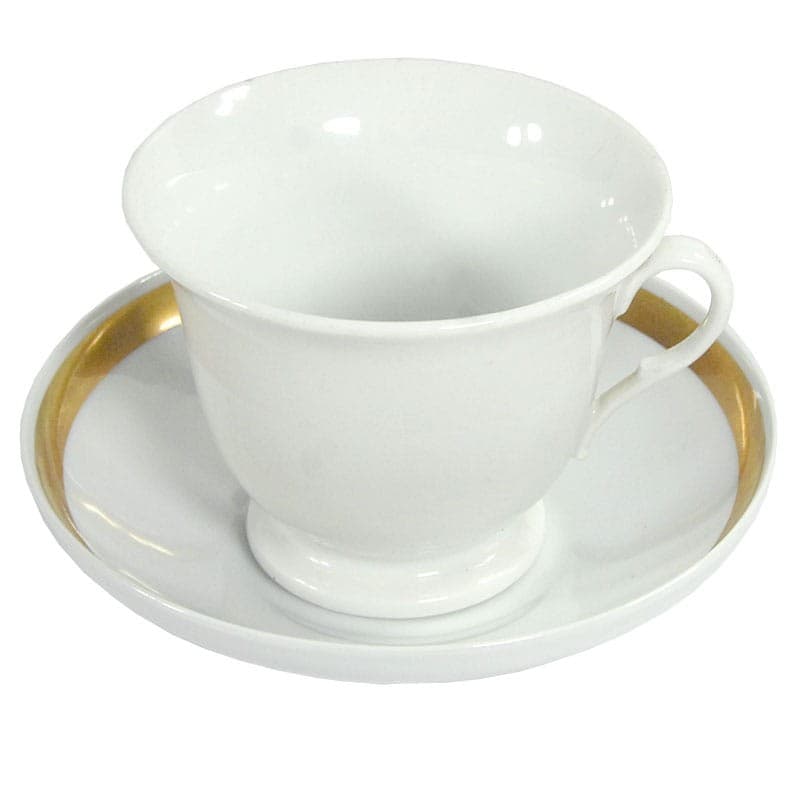 Filiżanka herbaciana, biała porcelana złocona, Furstenberg, Niemcy, lata 30. - 320593