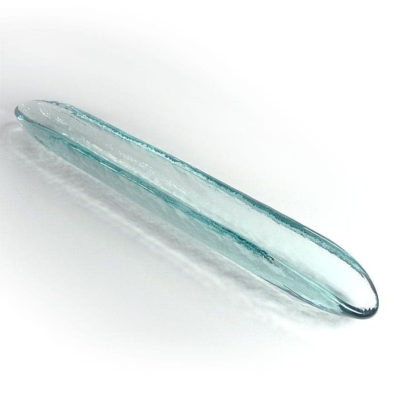 Patera szklana, błękitny transparentny, szkło barwione, lata 90. - 320579